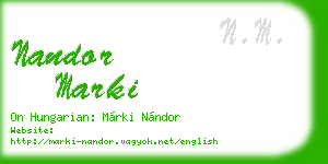 nandor marki business card