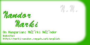 nandor marki business card